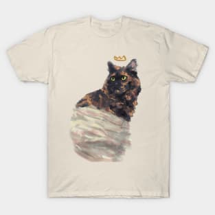 Pretty Princess Truffle Cat Gouache Digital Painting T-Shirt